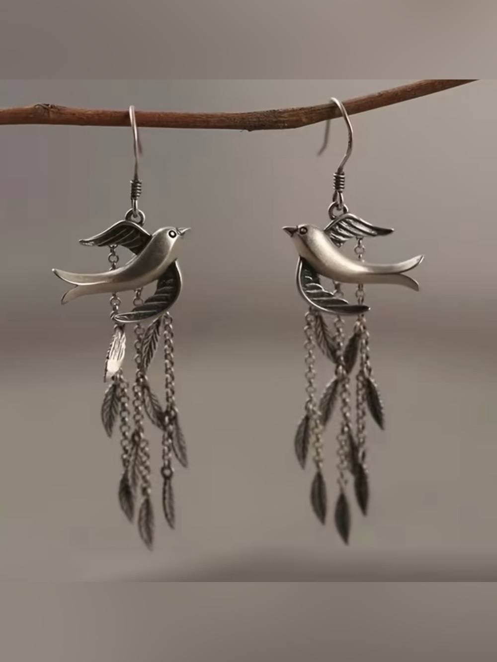 NEW! Vintage Style Silver Bird Dangle Earrings. 🕊️ A9-288 - Picture 2 of 6